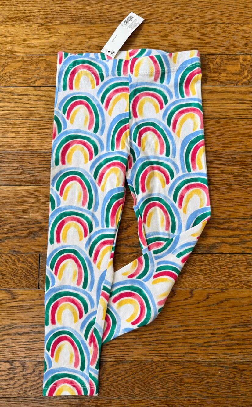 NWT Member's Mark Girls' Rainbow Leggings Size 3